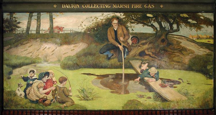 Dalton Collecting Marsh Fire Gas, 1879 - 1893 - Ford Madox Brown