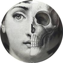 Theme & Variations Decorative Plate #288 (Half Skull Face) - Форнасетти