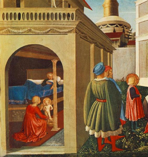 The Story of St. Nicholas. Birth of St. Nicholas, 1447 - 1448 - Fra Angelico