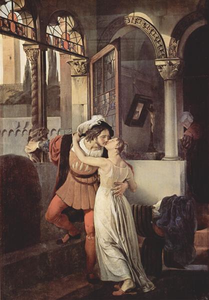 The last kiss of Romeo and Juliet, 1823 - Франческо Хайес