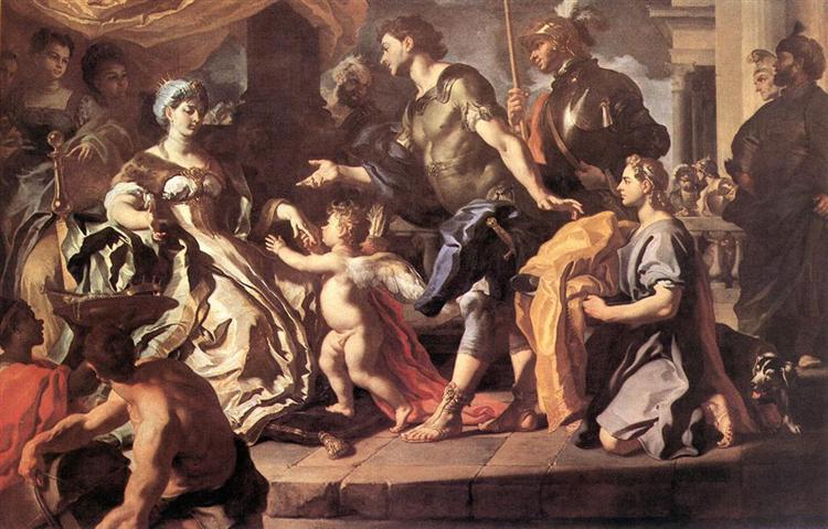 Dido Receiveng Aeneas and Cupid Disguised as Ascanius, 1720 - Francesco Solimena