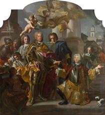 Gundaker Count Althann Handing over to the Emperor Charles VI (Charles III of Hungary) (1685-1740) - Франческо Солімена