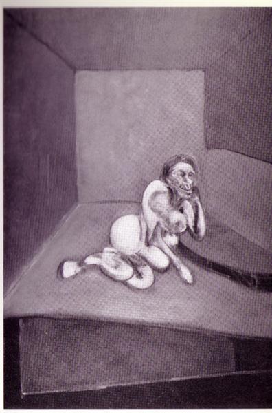 Crouching Nude, 1961 - 法蘭西斯‧培根