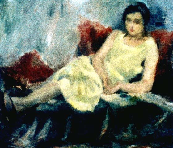 Woman Sitting - Francisc Sirato