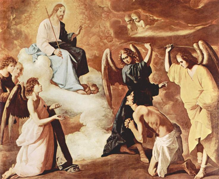 Бичевание Св. Иеронима ангелами, 1639 - Франсиско де Сурбаран