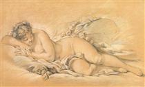 Young Woman Sleeping - Francois Boucher