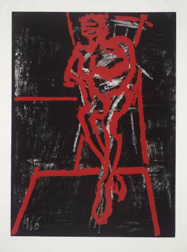 Сидящая фигура, 1966 - Франк Ауэрбах