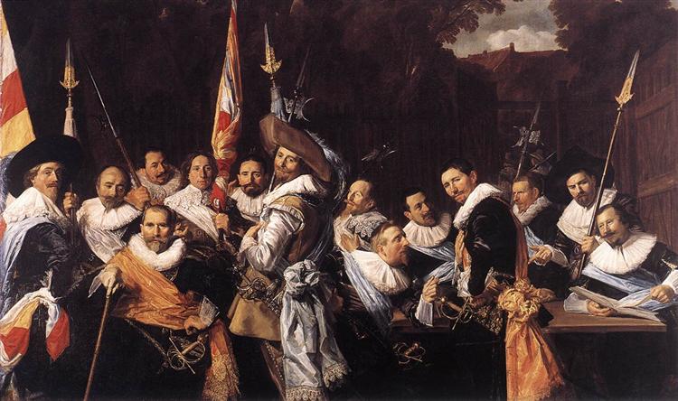compagnie de la milice bourgeoise des mousquetaires de Saint-Adrien, Haarlem 1633, c.1633 - Frans Hals