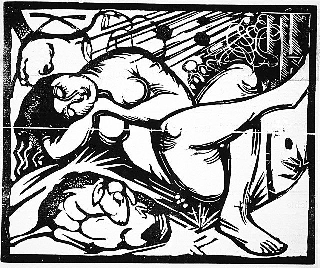 Sleeping Shepherdness, 1912 - Франц Марк