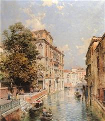 A View in Venice, Rio S. Marina - Франц Ріхард Унтербергер