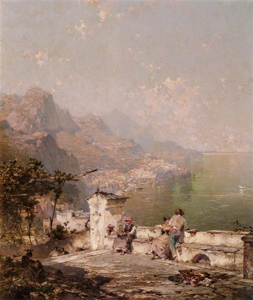 Amalfi, The Gulf Of Salerno - Franz Richard Unterberger