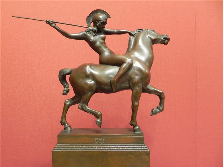 Amazon on horseback, 1897 - Франц фон Штук
