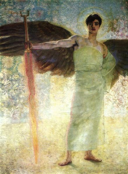 Angel with the Flaming Sword, 1889 - Franz Stuck