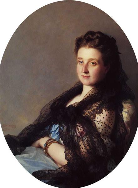 Portrait of a lady, 1872 - 弗朗兹·克萨韦尔·温德尔哈尔特