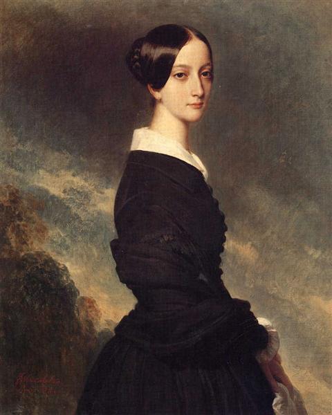 Portrait of Francisca Caroline de Braganca, 1844 - Франц Ксавер Винтерхальтер