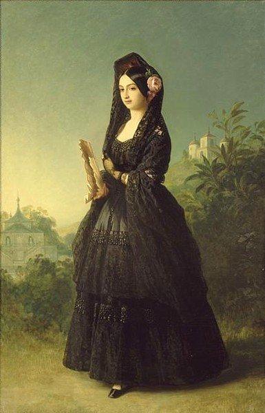 Portrait of Infanta Luisa Fernanda of Spain, Duchess of Montpesier, c.1847 - Франц Ксавер Винтерхальтер