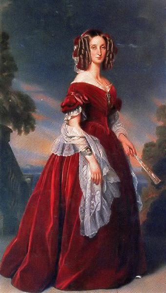 Portrait of Marie Louise, the first Queen of the Belgians, c.1841 - Франц Ксавер Винтерхальтер