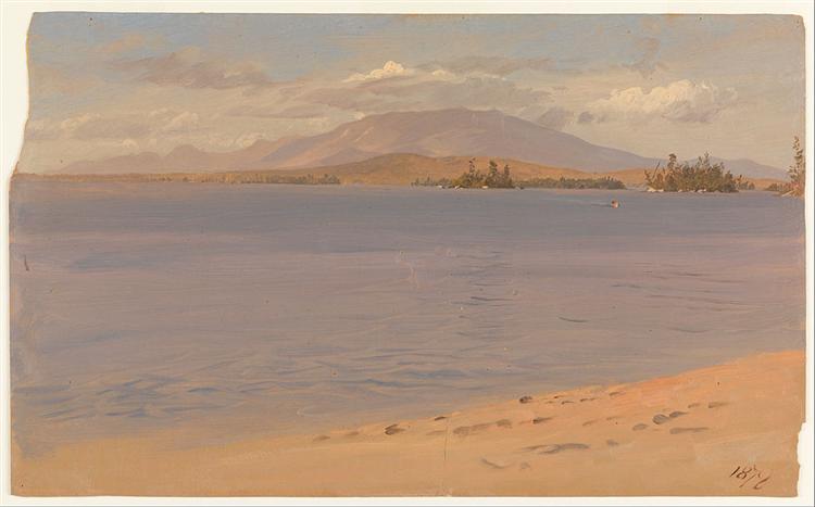 Mount Katahdin from Lake Millinocket, 1878 - 弗雷德里克·埃德溫·丘奇
