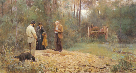 A bush burial, 1890 - Frederick McCubbin
