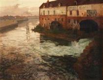 Old factory on the Somme (Evening) - Frits Thaulow