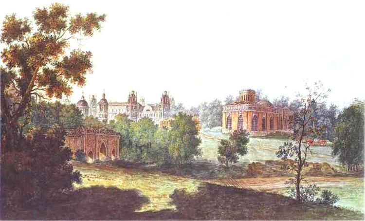 Palace in Tsaritsyno in the Vicinity of Moscow, c.1800 - Fyodor Alekseyev