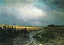 After a Rain. Country Road - Fiodor Vassiliev