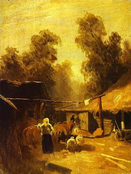 Morning in a Village, 1869 - Fjodor Alexandrowitsch Wassiljew