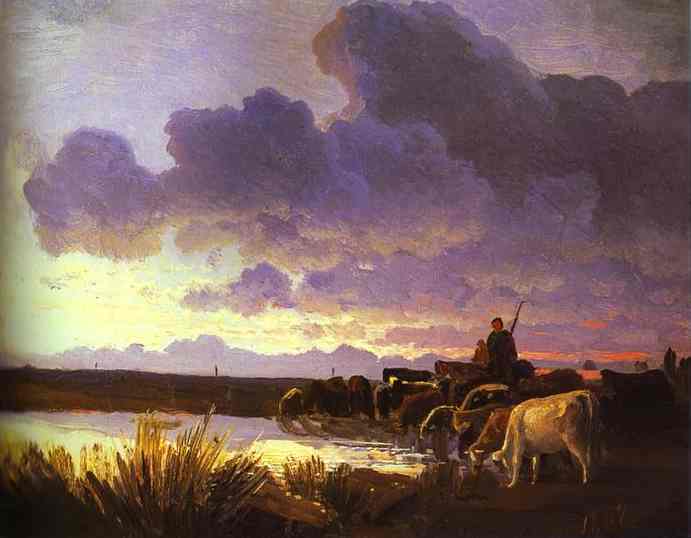 Near a Watering Place, 1868 - Федір Васільєв