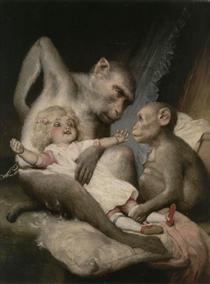 Monkeys doll - Gabriel von Max