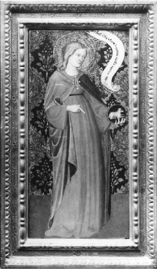 St. Agnes (wing of a diptych) - Gentile da Fabriano