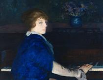 Emma at the Piano - George Wesley Bellows