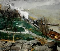 Rain on the River - George Wesley Bellows