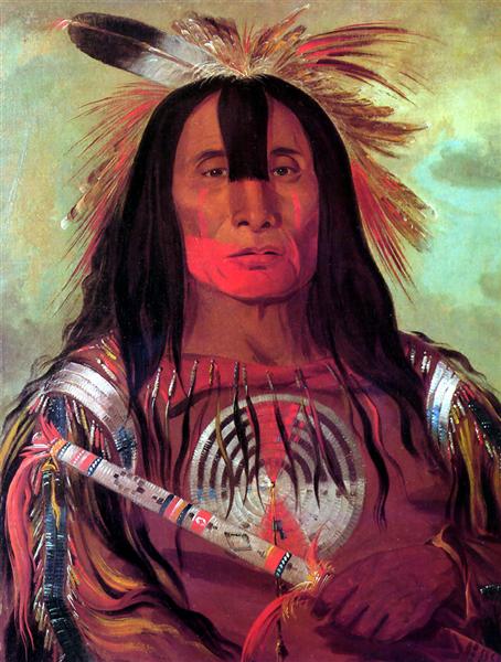 Buffalo Bull's Back Fat (Stu-mick-o-súcks) Head Chief of the Blood Tribe (Blackfoot), 1832 - George Catlin