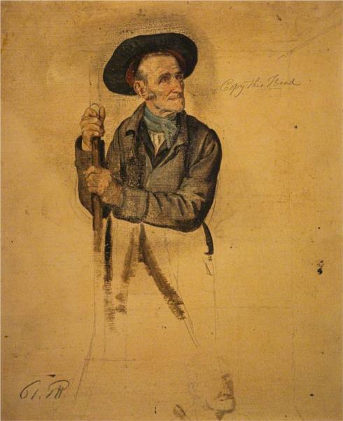 A Man with a Pike (Study for 'The Covenanters Preaching'), 1830 - George Harvey