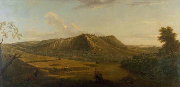 A View of Box Hill, Surrey, 1733 - Джордж Ламберт