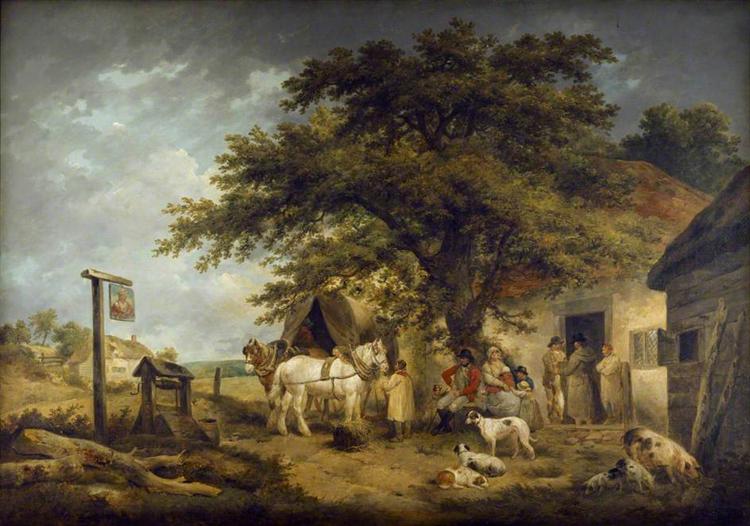 A Halt of a Soldier and His Family, 1795 - George Morland