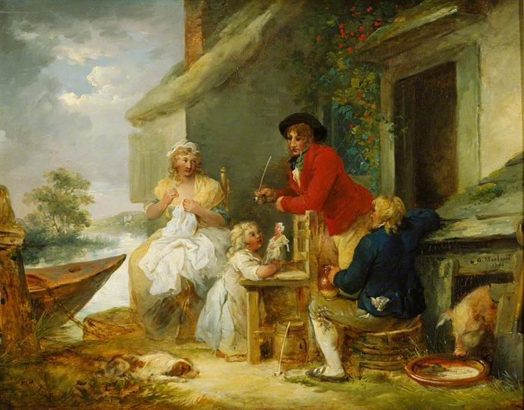 The Cottage Door, 1790 - Джордж Морланд
