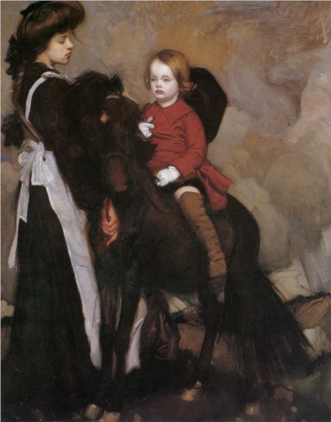 Equestrian Portrait of a Boy - Джордж Вашингтон Ламберт