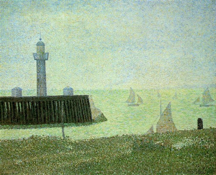 End of the Jetty, Honfleur, 1886 - Georges Seurat