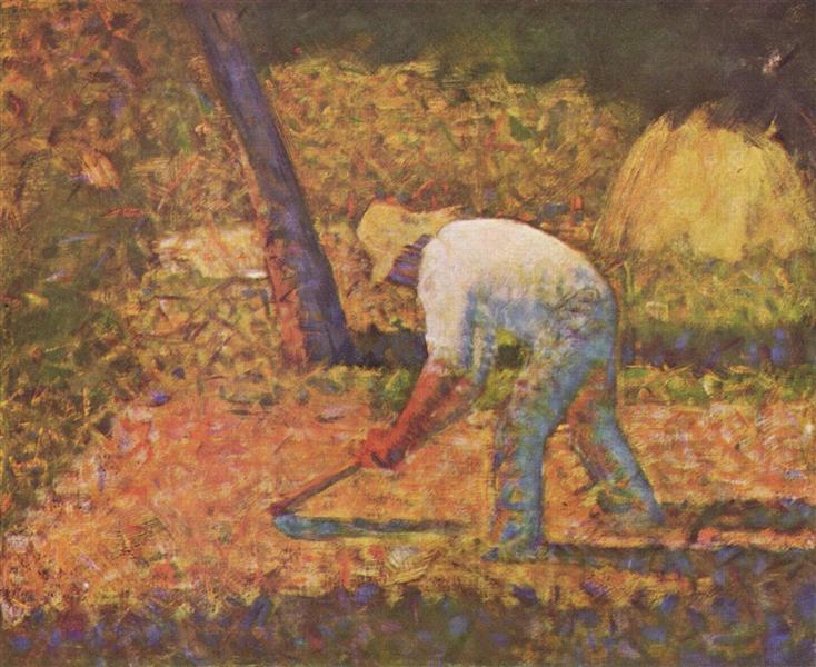 Peasant with Hoe, 1882 - Georges Seurat