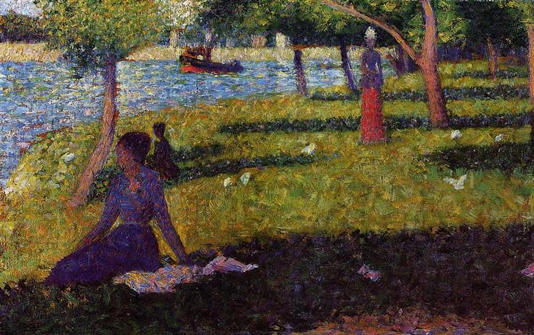 Seated and Standing Woman, 1884 - Georges Pierre Seurat