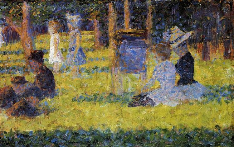 Study for 'A Sunday Afternoon on the Island of La Grande Jatte', 1884 - Georges Pierre Seurat