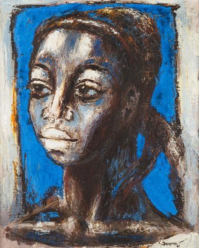 Blue head, 1961 - Gerard Sekoto