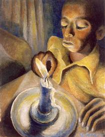 Boy and the Candle - Gerard Sekoto