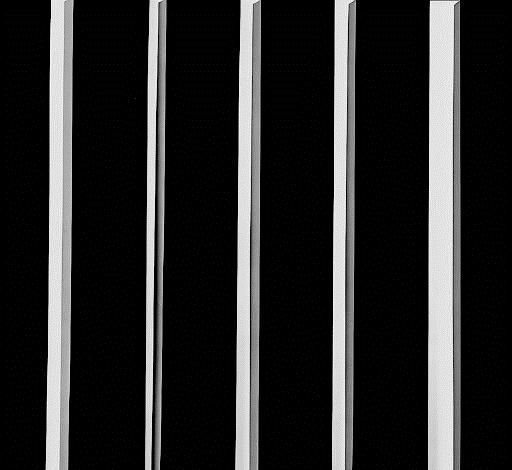 5 Black Rectangles on White, 1973 - Gerhard von Graevenitz