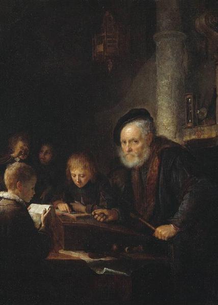 The Teacher, 1645 - Герард Доу