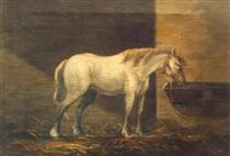 Horse in the Barn - Gheorghe Tattarescu