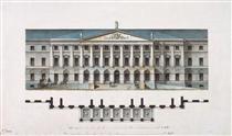 Design for the Smolny Institute in St Petersburg (façade) - Джакомо Кваренгі