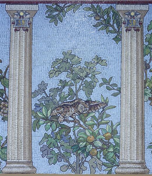 Mosaic - Dining hall room of the Sainte-Barbe library, Paris - Giandomenico Facchina
