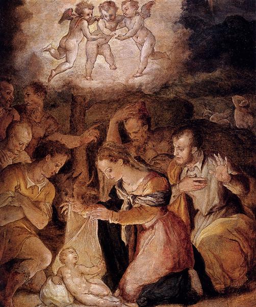 The Nativity With The Adoration Of The Shepherds, c.1554 - Giorgio Vasari
